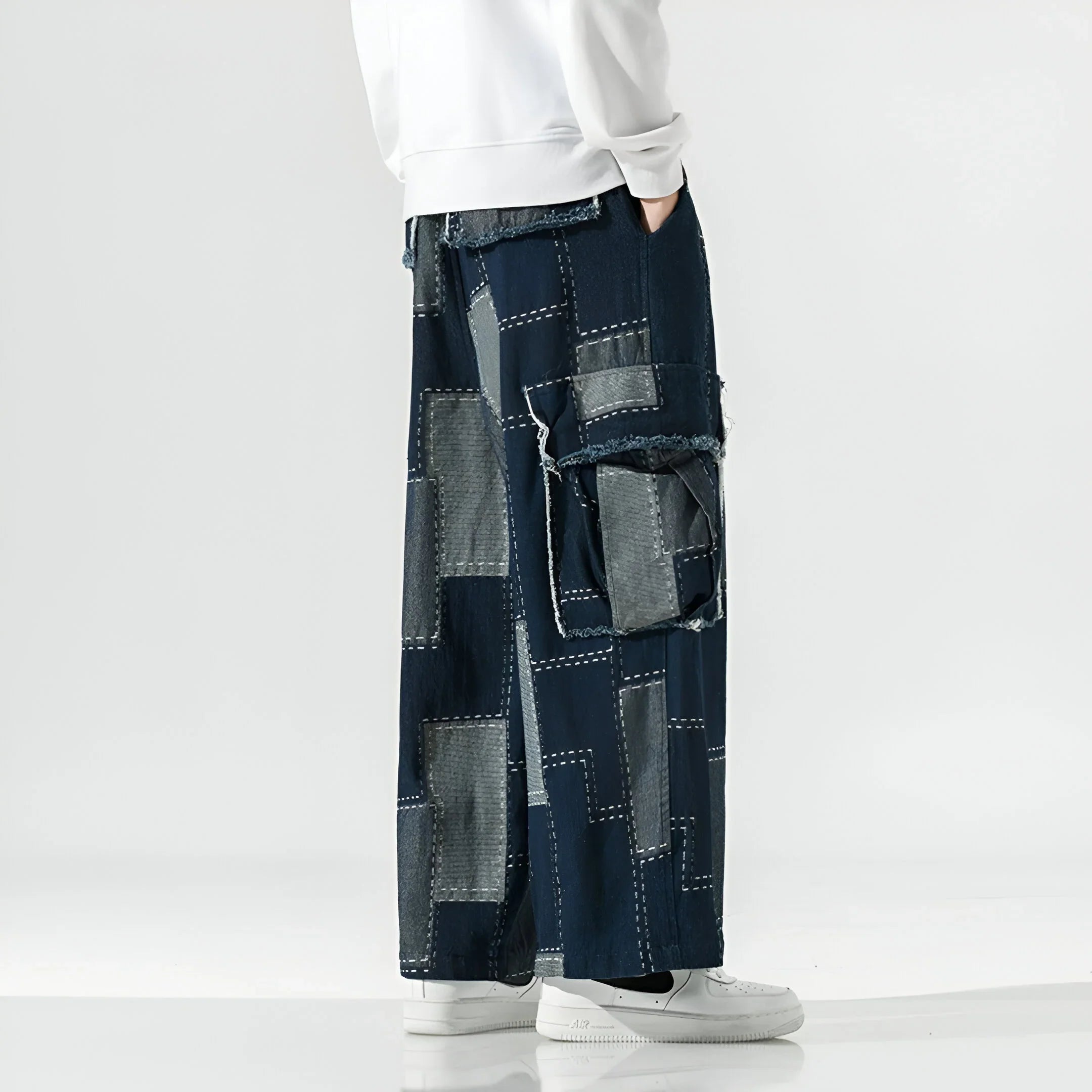 Lorenzo Patchwork Street Cargo Pants