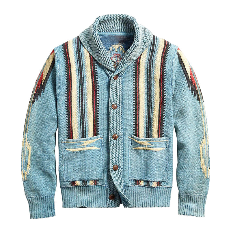 Nobuyuki | Men's Vintage Jacquard Knit Cardigan