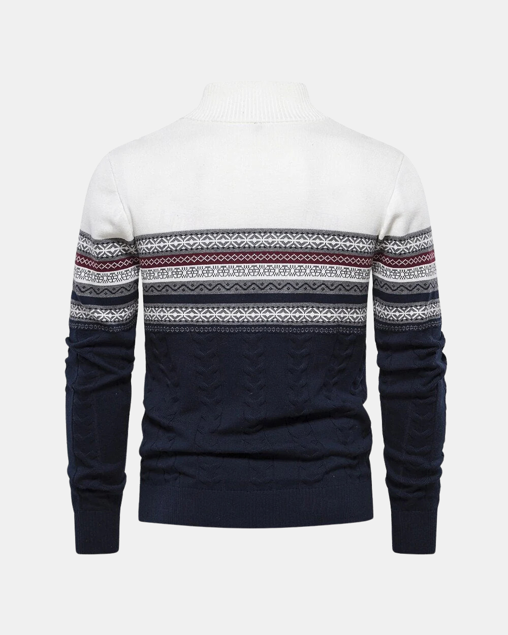 Patterned - Cotton Zip Sweater By Frederico