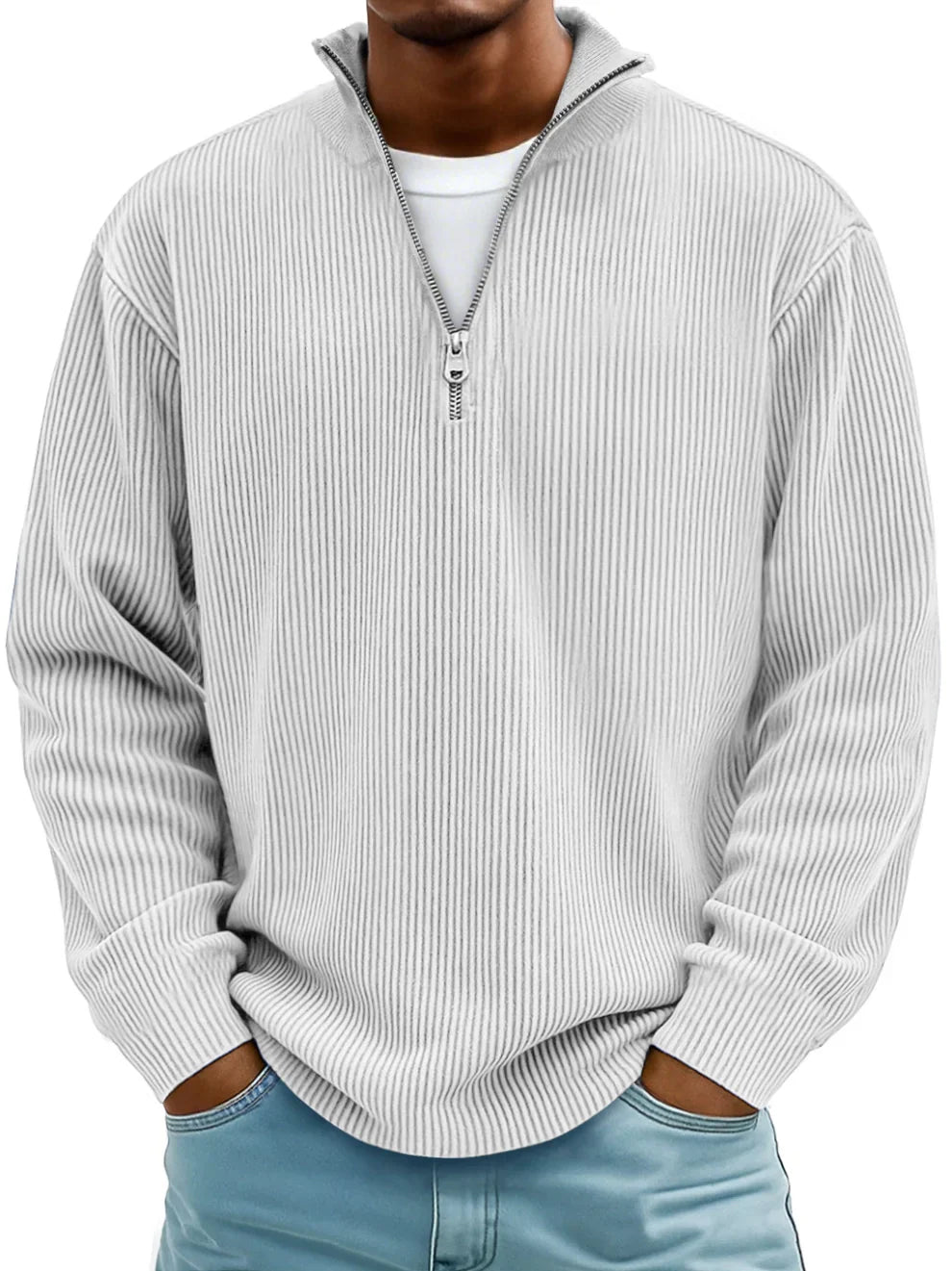 Calix | Curduroy Zip Up Sweater