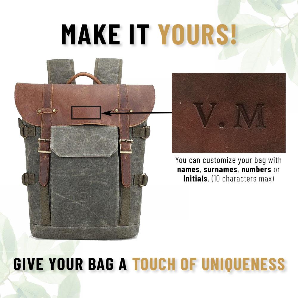 Canvas and Leather Camera Backpack | SPOKANE