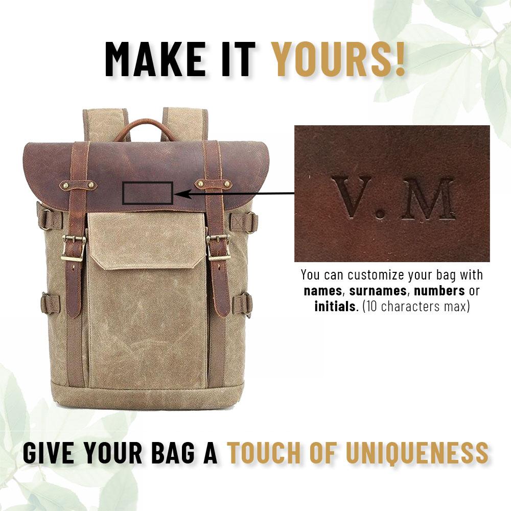 Canvas and Leather Camera Backpack | SPOKANE