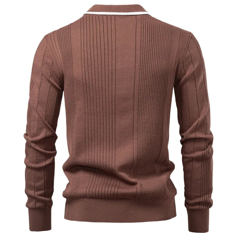 Davenir - Luxe Knit Polo Sweater