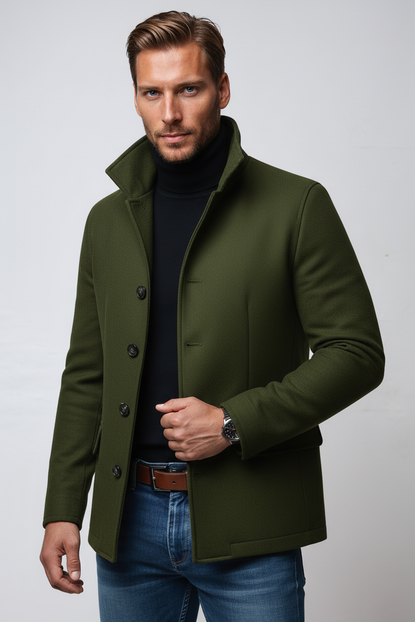 Finn – Wool Winter Jacket With High Collar