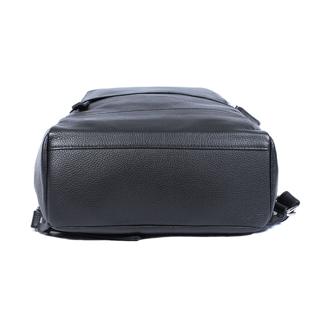 Black Leather Bookbag | SAN DIEGO