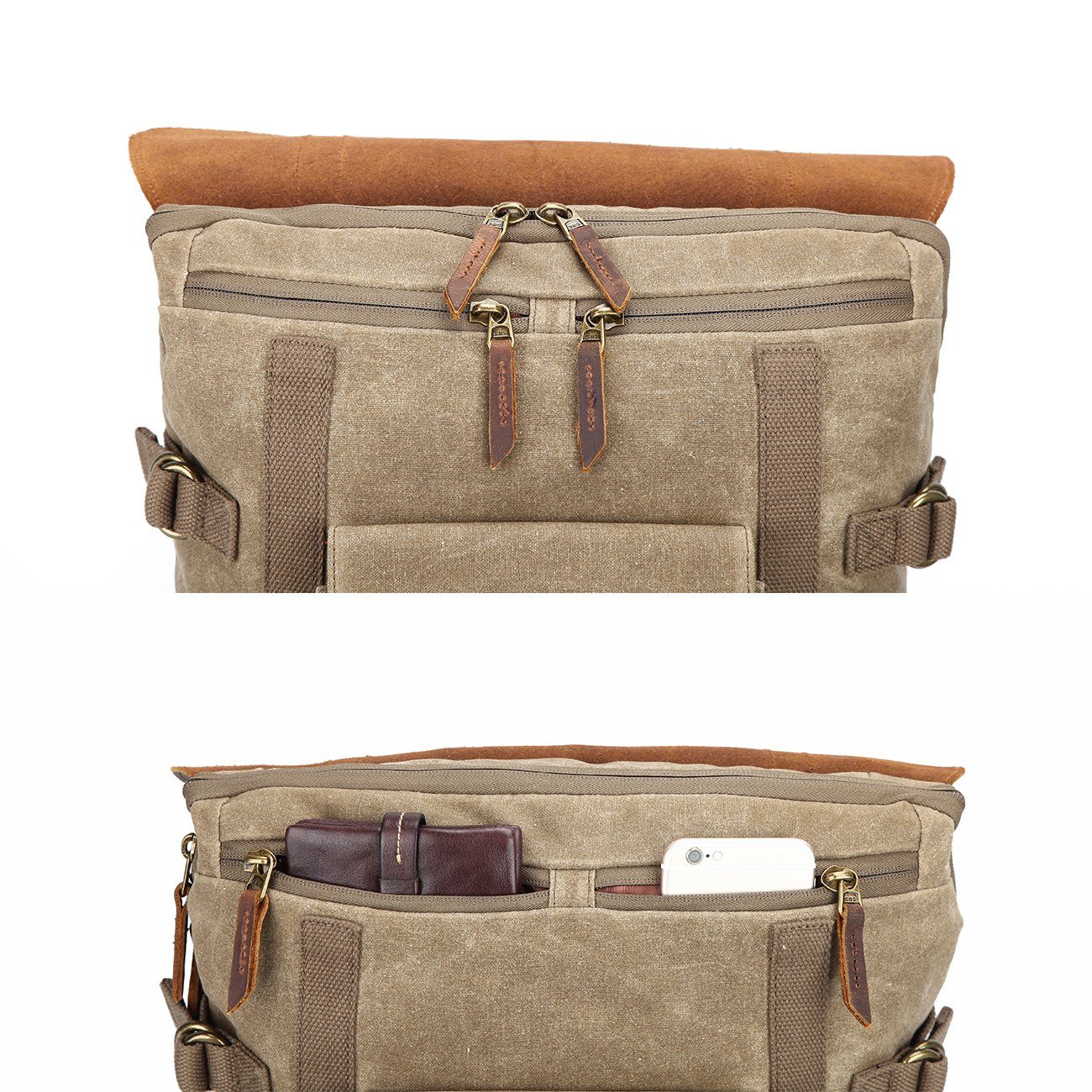 Canvas and Leather Camera Backpack | SPOKANE