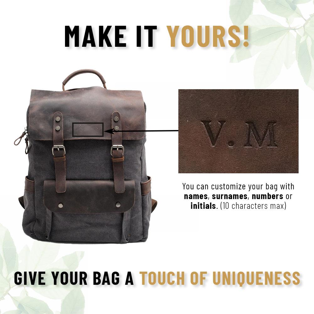 Canvas Laptop Backpack | SAGUENAY