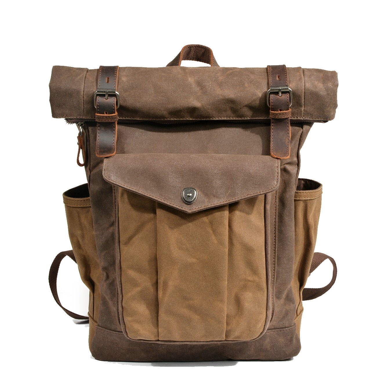 Waxed Canvas Roll Top Backpack | SHERBROOKE