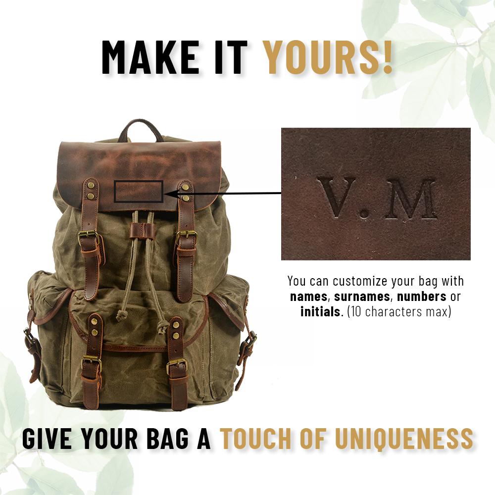 Canvas Leather Backpack | KAMLOOPS