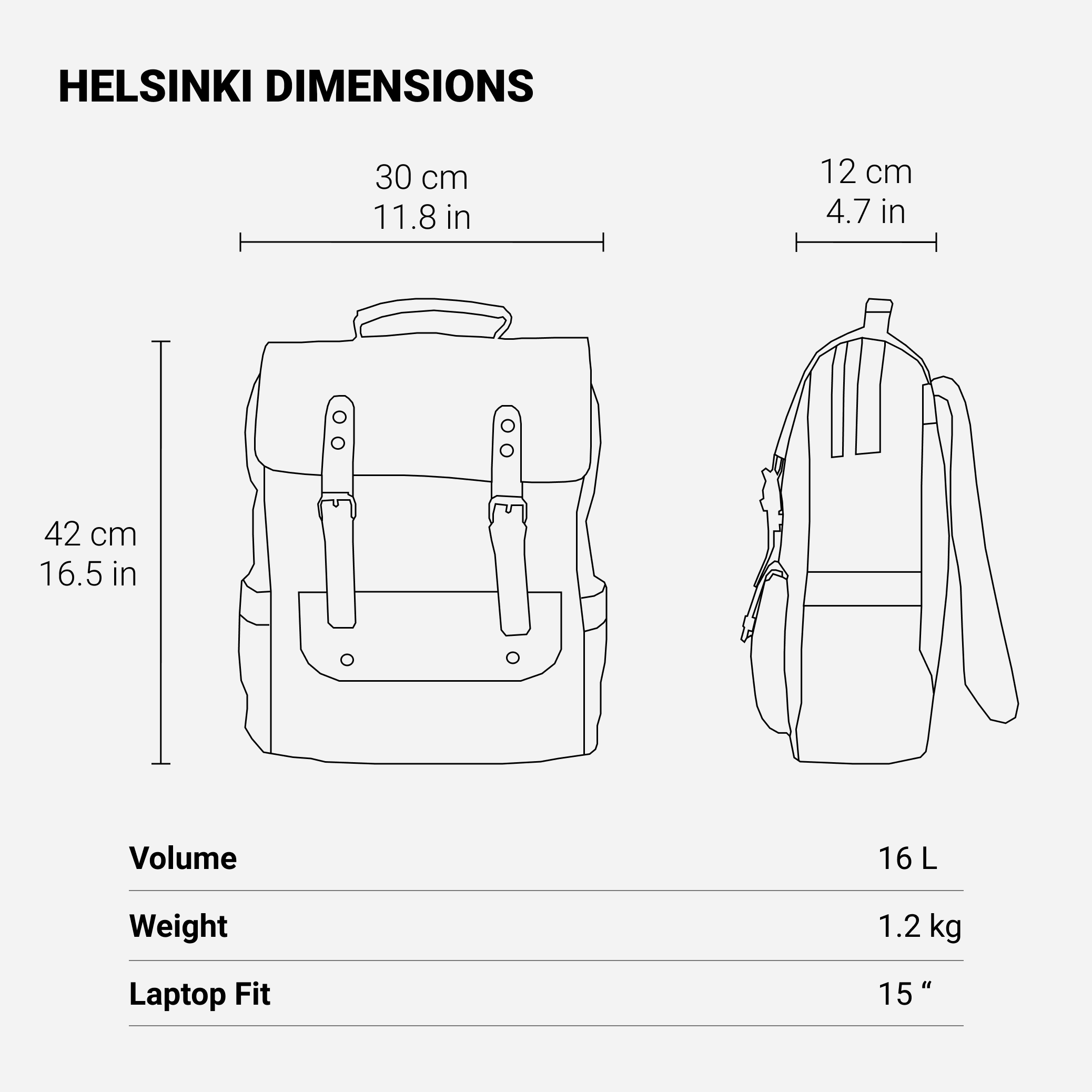 Canvas Laptop Backpack | SAGUENAY