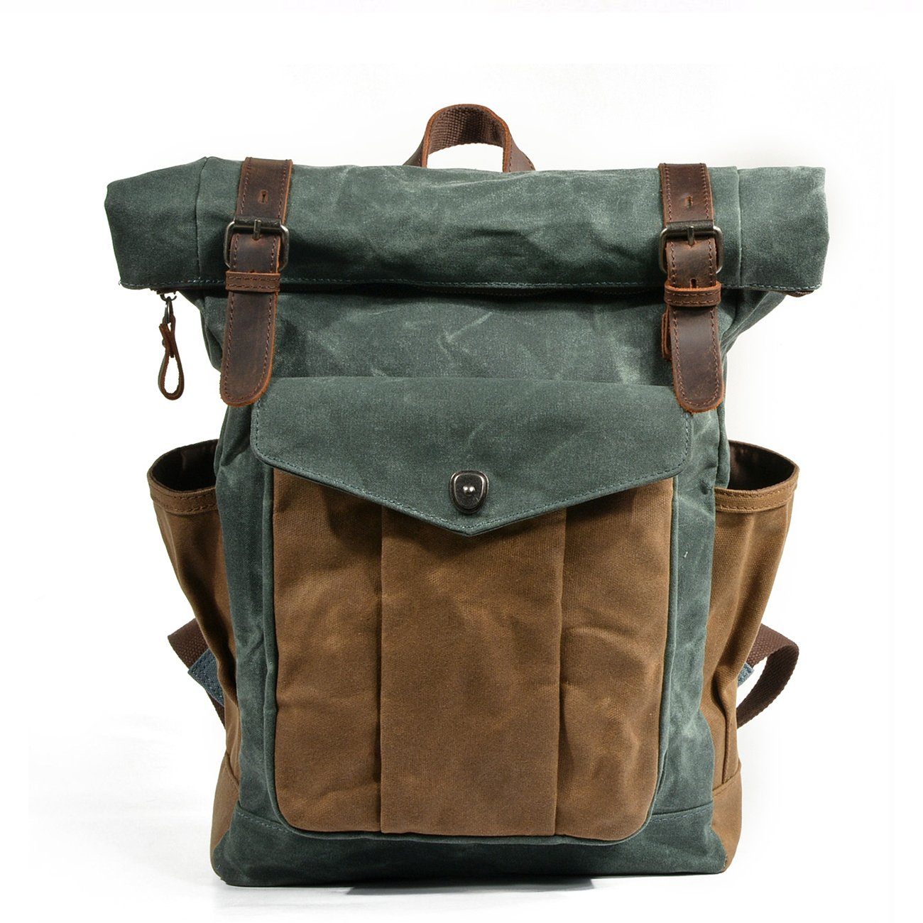 Waxed Canvas Roll Top Backpack | SHERBROOKE