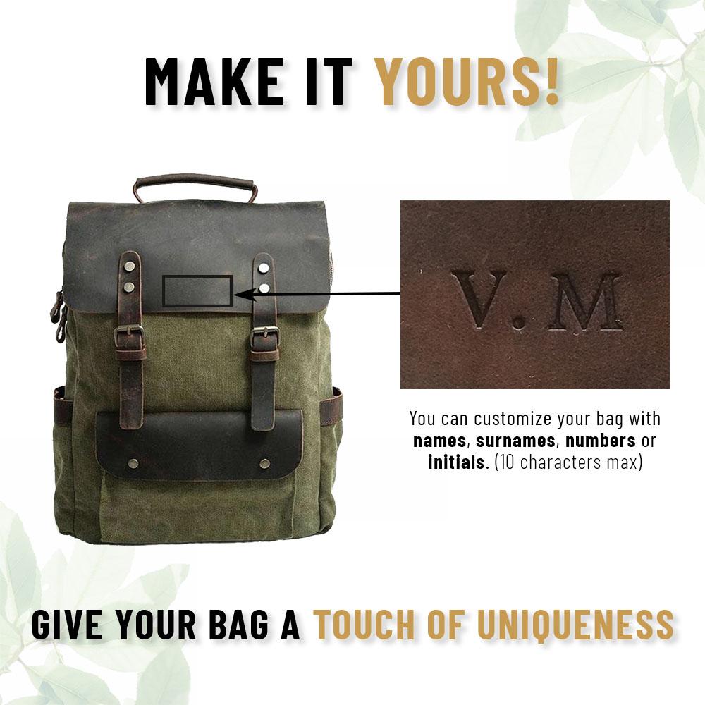 Canvas Laptop Backpack | SAGUENAY