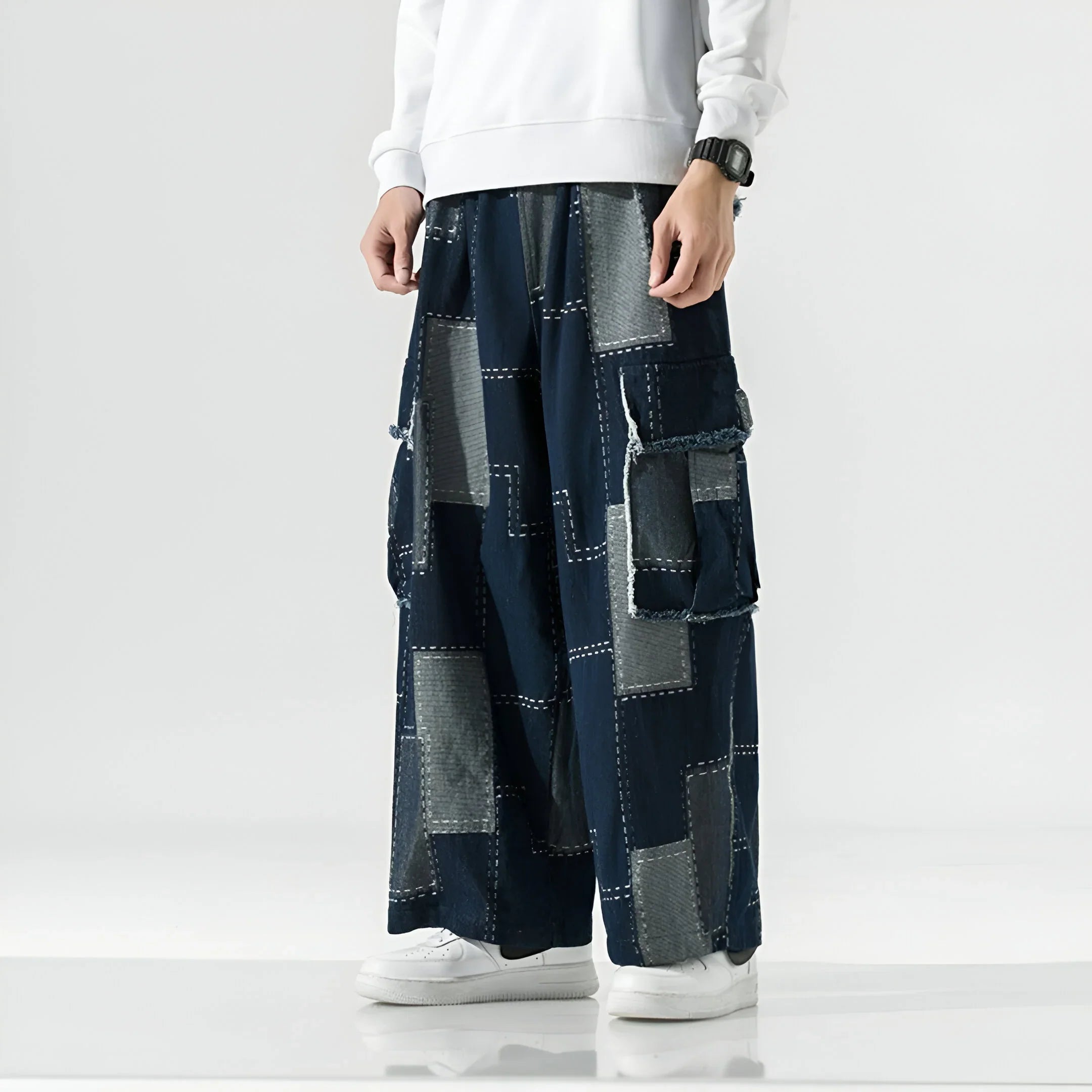 Lorenzo Patchwork Street Cargo Pants