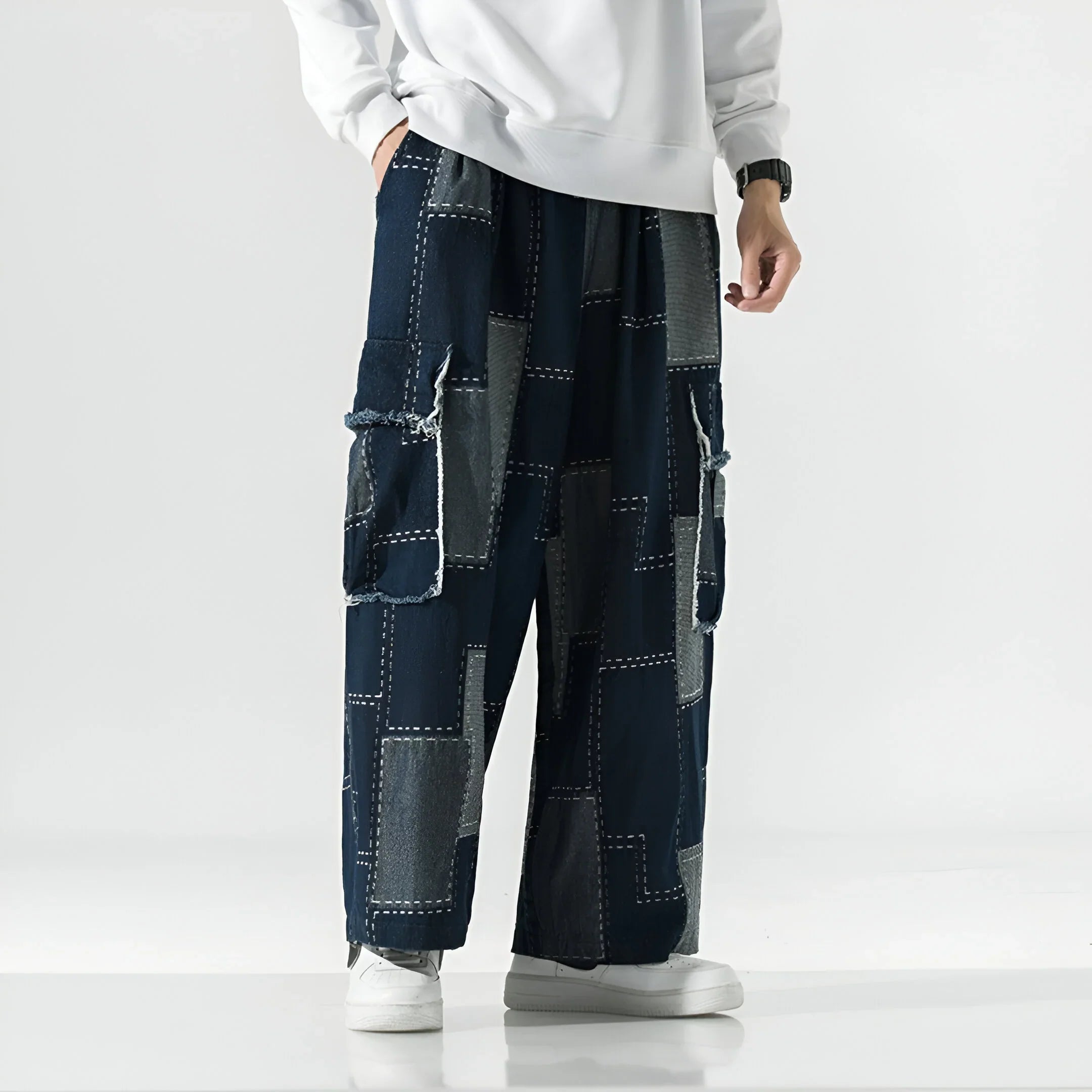 Lorenzo Patchwork Street Cargo Pants