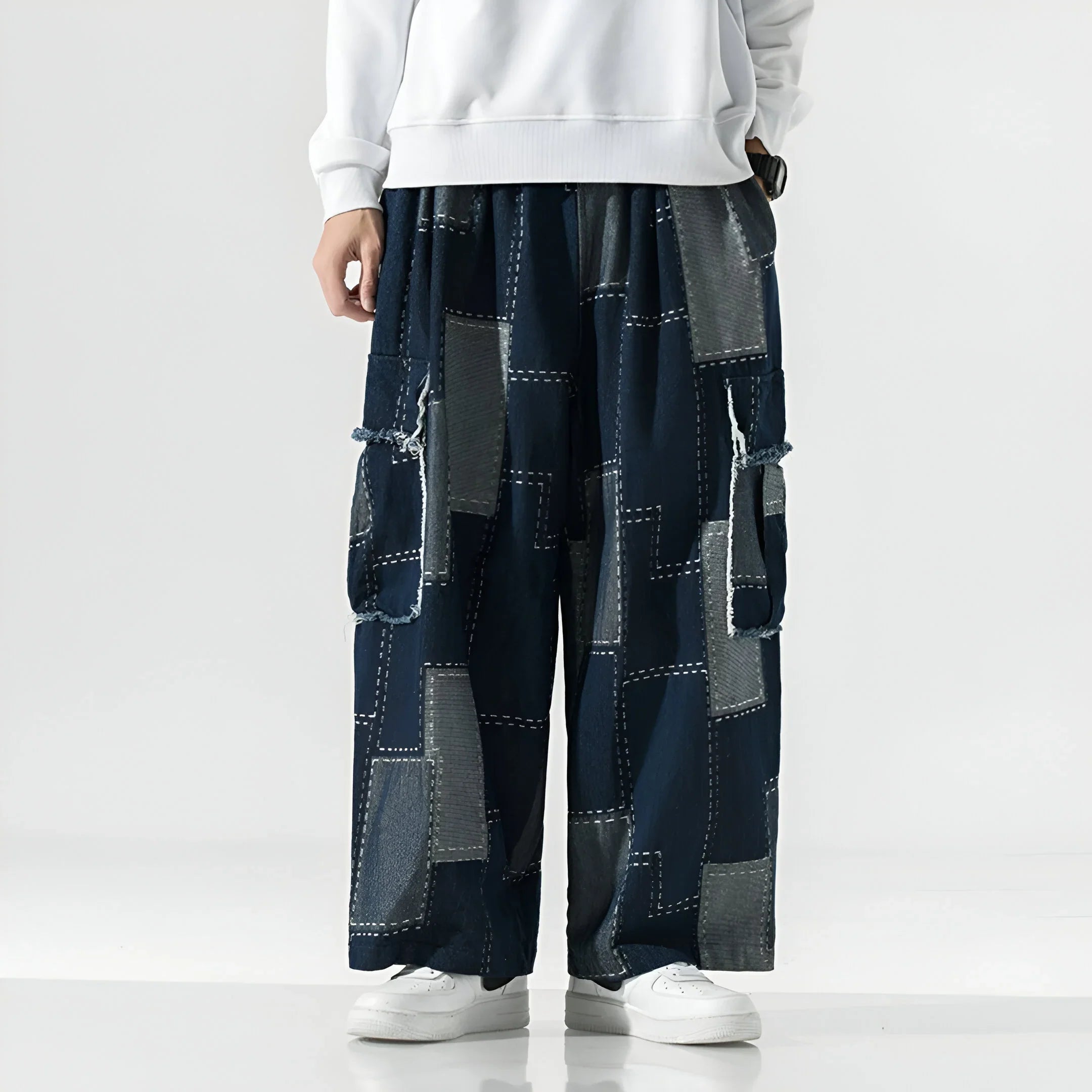 Lorenzo Patchwork Street Cargo Pants