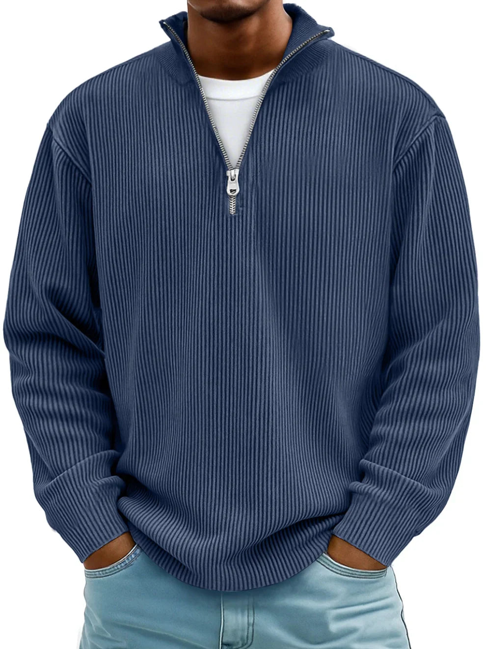 Calix | Curduroy Zip Up Sweater