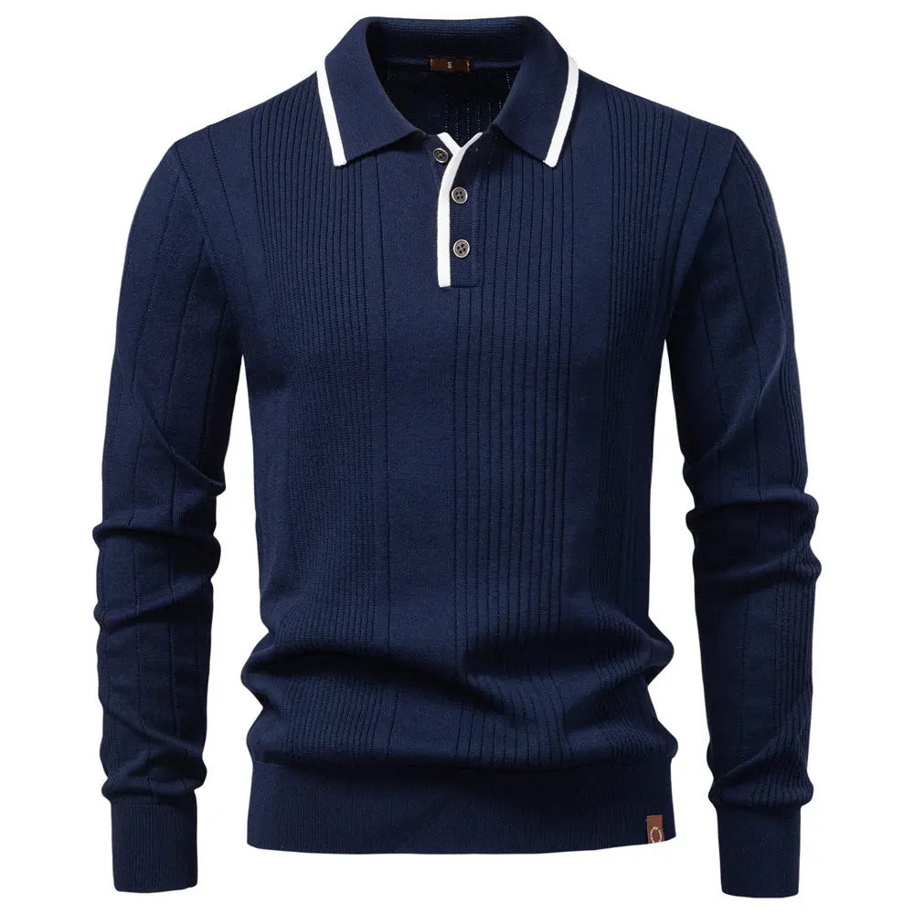 Davenir - Luxe Knit Polo Sweater
