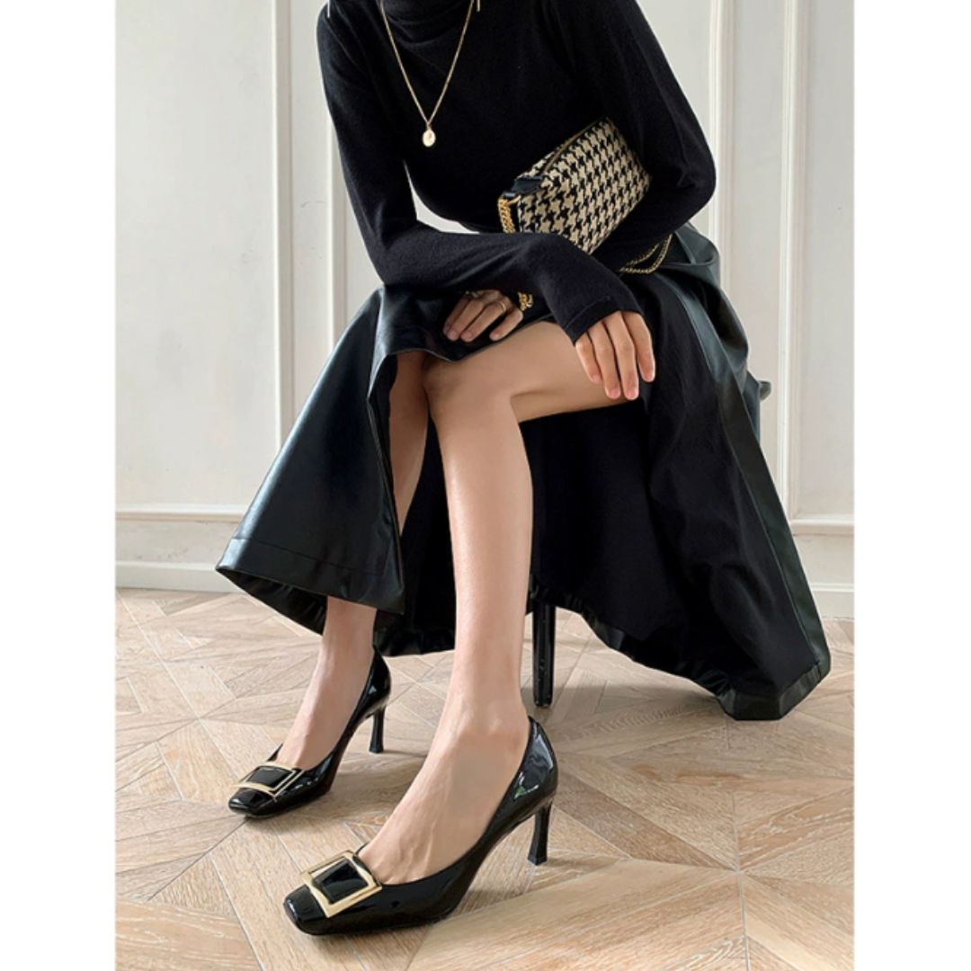 Narella™ | Elegant sandals with mid-high heel and square toe