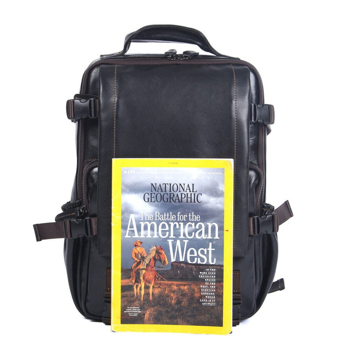 Black Leather Backpack | PHOENIX