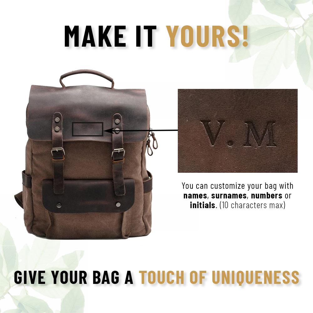 Canvas Laptop Backpack | SAGUENAY