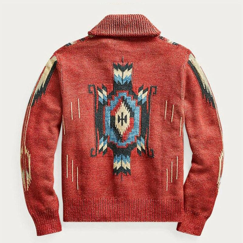 Nobuyuki | Men's Vintage Jacquard Knit Cardigan