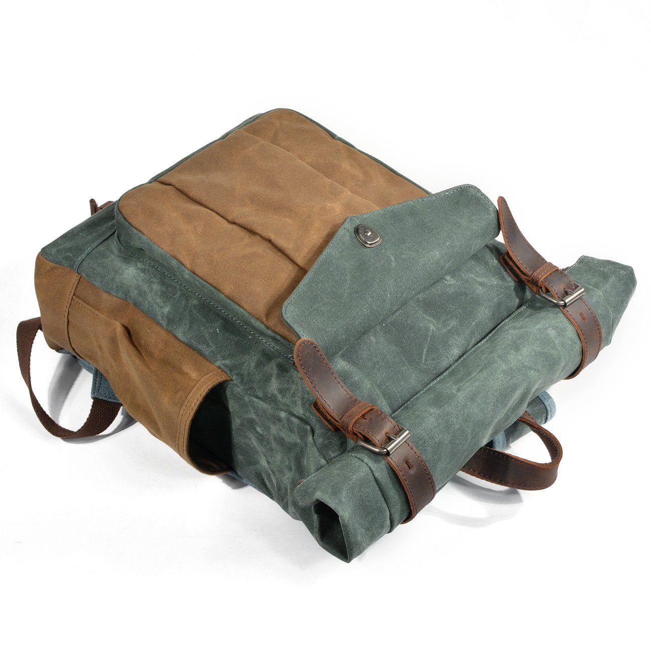 Waxed Canvas Roll Top Backpack | SHERBROOKE